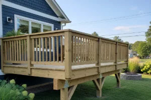 Residential Pressure-Treated Wood Deck installation in West Chester, PA